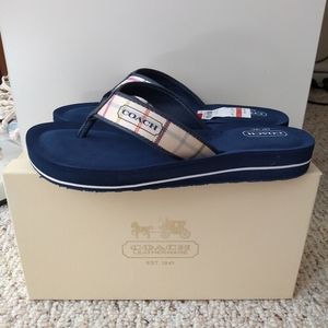 NWT Coach Jolie Tattersall Flip Flops